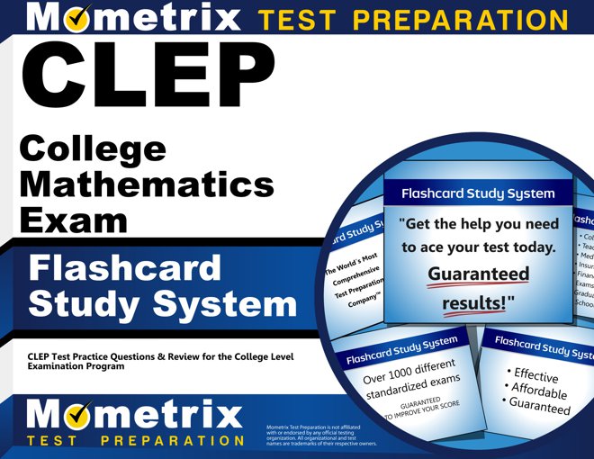 CLEP College Mathematics Exam Flashcards Study System